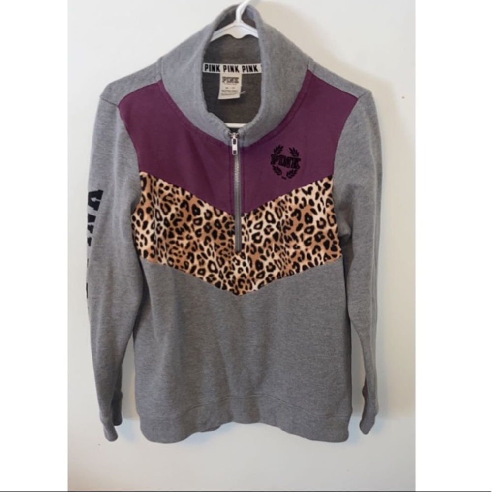 Purple/grey/black and cheetah women’s pullover